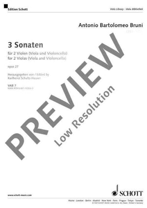 3 Sonatas - Performing Score