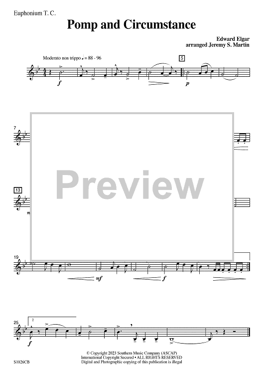 Pomp and Circumstance (easy) - Euphonium TC