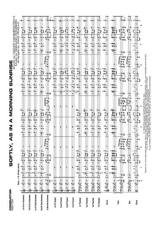 Softly, As in a Morning Sunrise - Score