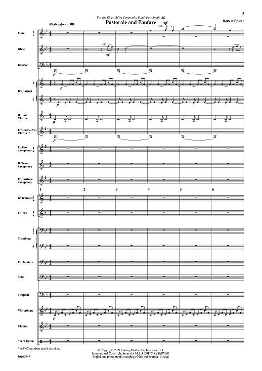 Pastorale and Fanfare - Full Score