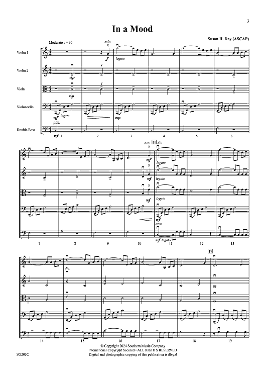 In a Mood - Full Score