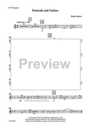 Pastorale and Fanfare - Bb Trumpet 1