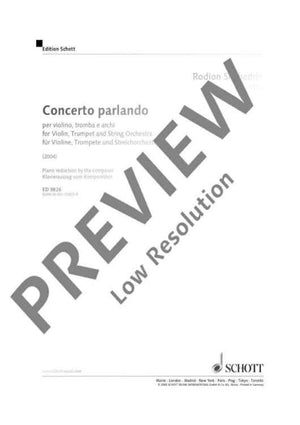 Concerto parlando - Piano Score and Solo Part