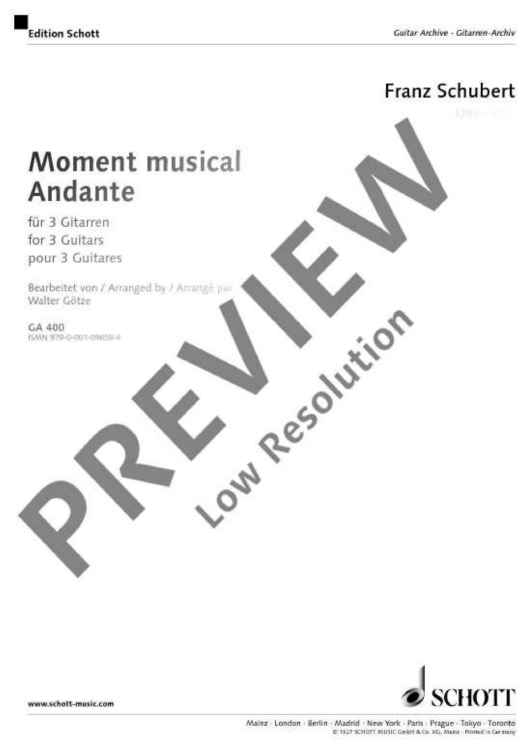 Moment musical and Andante - Performing Score