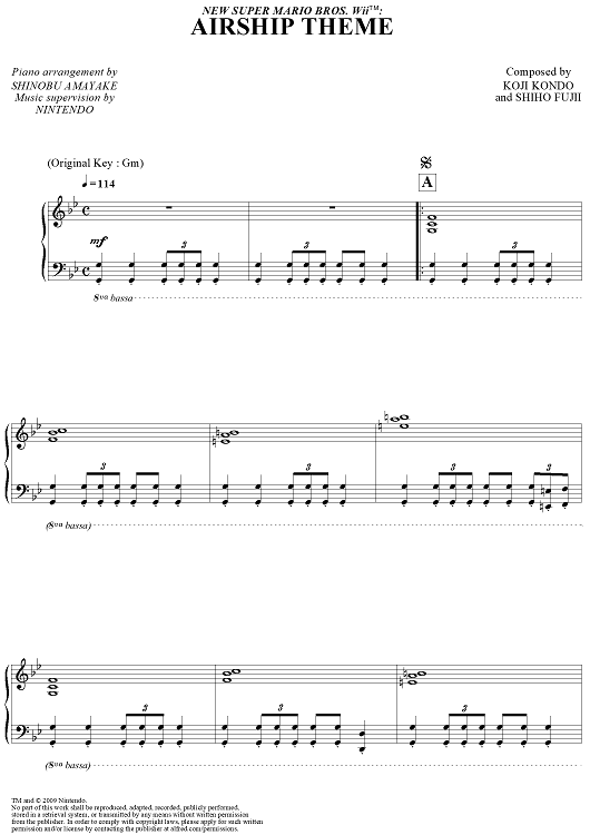 New Super Mario Bros. Wii™: Airship Theme