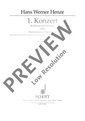 1. Konzert - Piano Reduction