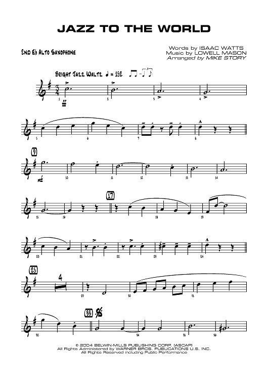 Jazz to the World - E-flat Alto Saxophone 2