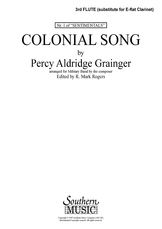 Colonial Song - Flute 3