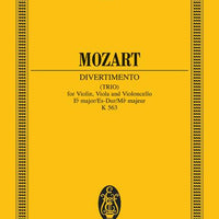 Divertimento Eb major - Full Score