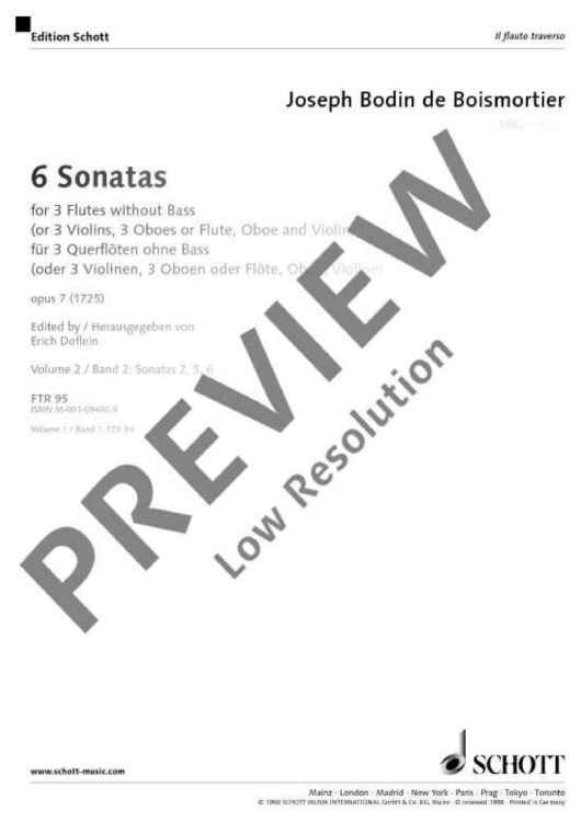 Six Sonatas - Performing Score