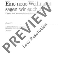 Eine neue Weihnacht sagen wir euch an - Piano Score