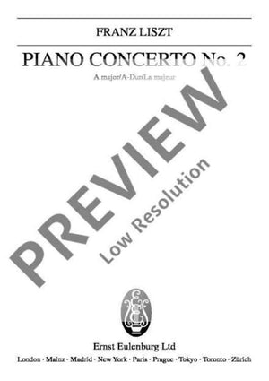 Piano Concerto No. 2 A major - Full Score