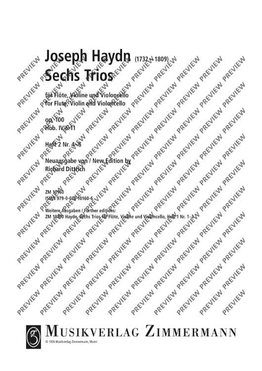 Six Trios - Set of Parts