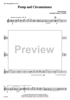Pomp and Circumstance (easy) - Eb Alto Sax 1