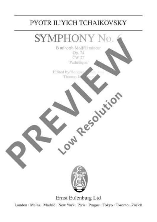 Symphony No. 6 B minor - Full Score