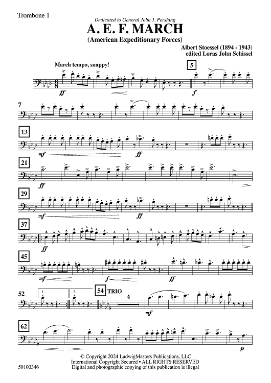 AEF March - Trombone 1