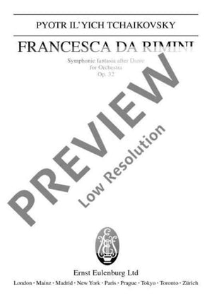 Francesca da Rimini - Full Score