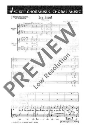 Ins Heu! - Choral Score