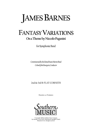 Fantasy Variations on a Theme of Paganini - Bb Cornet 2 & 3