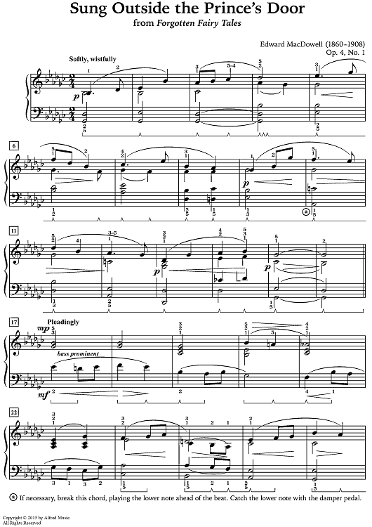 Sung Outside the Prince's Door, Op. 4, No. 1