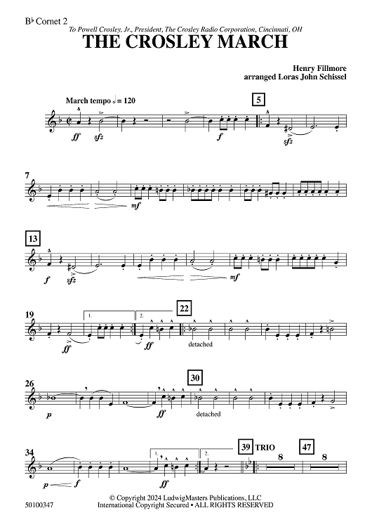 The Crosley March - Bb Cornet 2