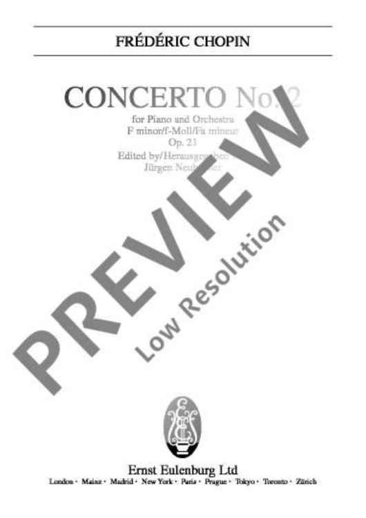 Concerto No. 2 F minor - Full Score