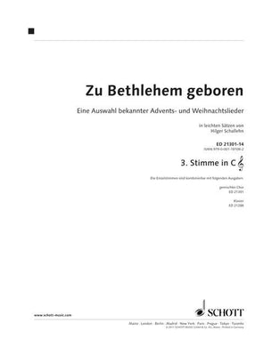 Zu Bethlehem geboren - 3rd Part In C (violin Clef): Treble Recorder, M...