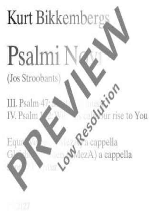 Psalmi novi No. 3 + 4 - Choral Score