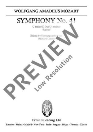 Symphony No. 41 C major - Full Score