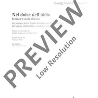 Nel dolce dell' oblio - Score and Parts