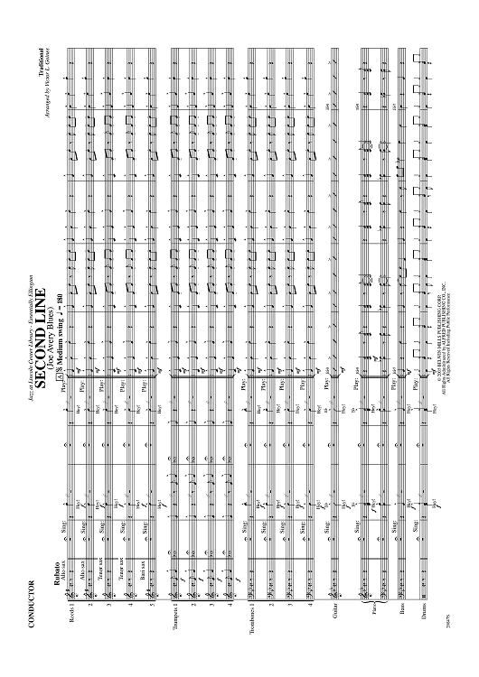 Second Line (Joe Avery Blues) - Score