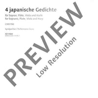 Vier japanische Gedichte - Performing Score