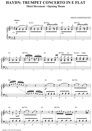 Haydn: Trumpet Concerto in E Flat - Third Movement-Opening Theme