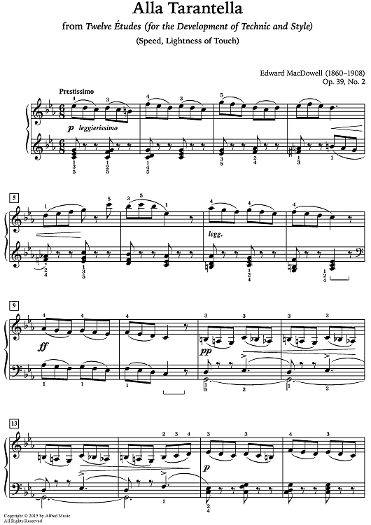 Alla Tarantella, Op. 39, No. 2