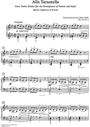 Alla Tarantella, Op. 39, No. 2