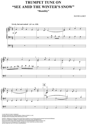 Trumpet Tune on "See Amid the Winter's Snow" - Organ