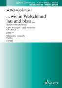 ... wie in Welschland lau und blau ... - Choral Score