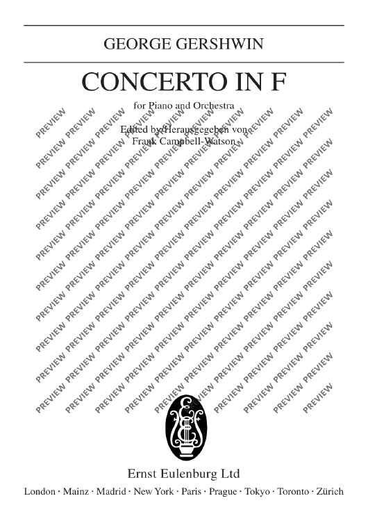 Concerto in F - Full Score