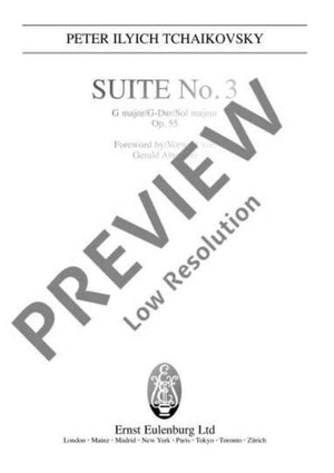 Suite No. 3 G major - Full Score