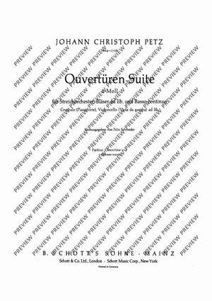 Overtures - Suite A Minor - Score