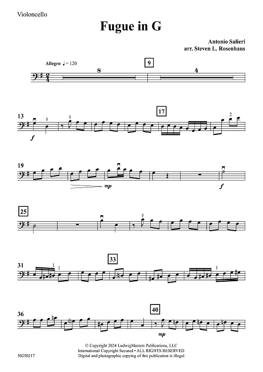 Fugue in G - Violoncello