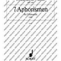 7 Aphorismen - Performing Score