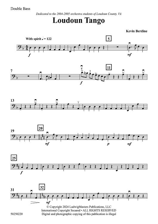 Loudon Tango - Double Bass