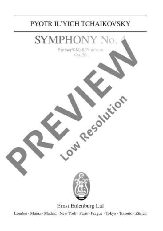 Symphony No. 4 F minor - Full Score