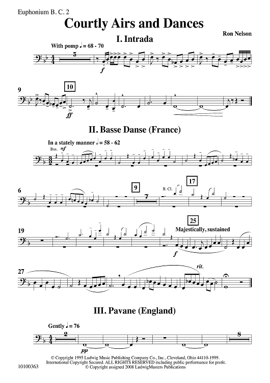 Courtly Airs and Dances - Euphonium 2 BC