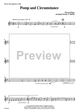 Pomp and Circumstance (easy) - Bb Tenor Sax