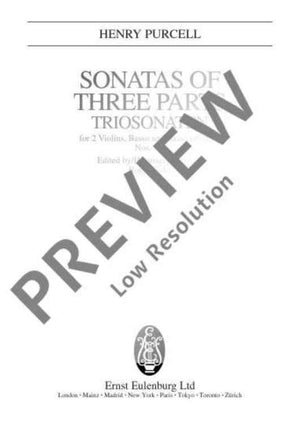 12 Sonatas of Three Parts - Full Score