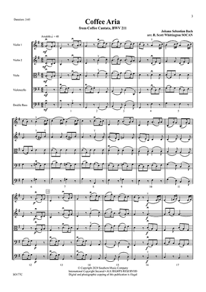 Coffee Aria from Coffee Cantata, BWV 211 - Full Score