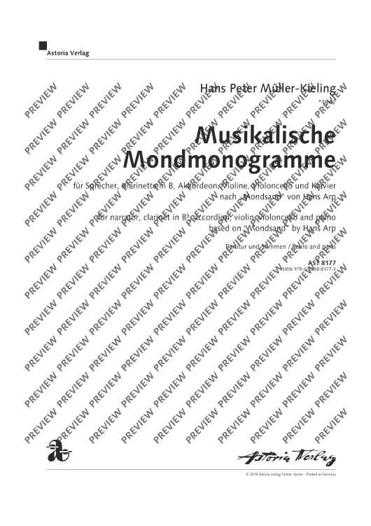 Musikalische Mondmonogramme - Score and Parts