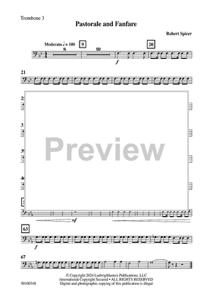 Pastorale and Fanfare - Trombone 3